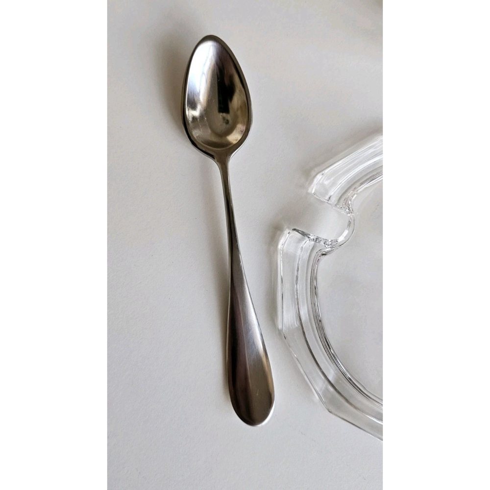 Dansk International Designs Lead Crystal Condiment Jar, Lid & Spoon Clear Glass - Picture 12 of 13